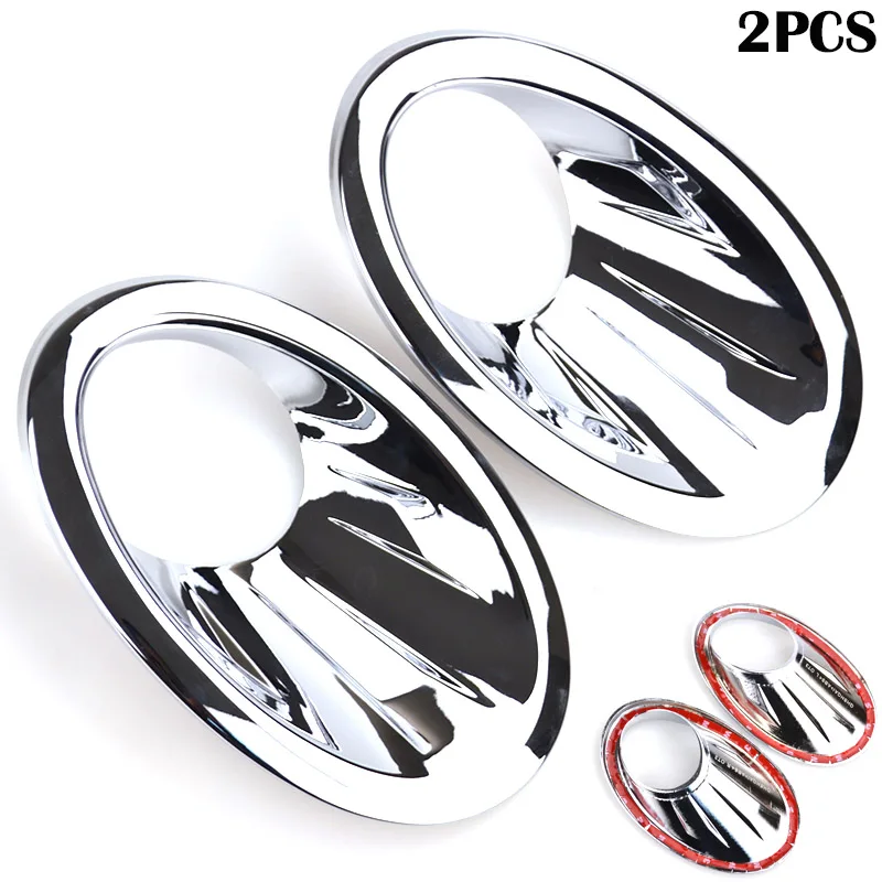 For Nissan Qashqai / +2 / Dualis 2010 2011 2012 2013 Chrome Front Fog Light Lamp Cover Protector Molding Bezel Trim Car Styling