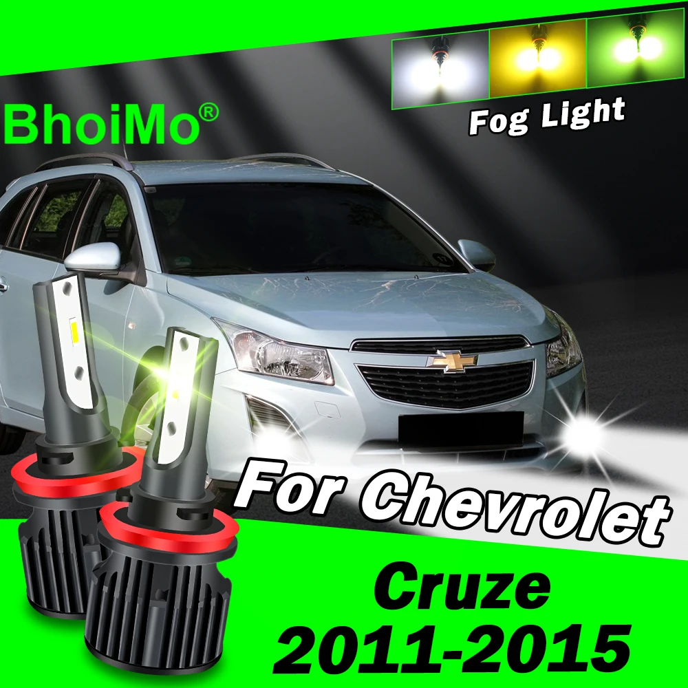 

BhoiMo For Chevrolet Cruze Front Fog Light Lamp 2011 2012 2013 2014 2015 Led Bulbs