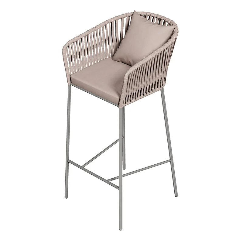 

Outdoor Garden Patio Terrace Balcony High Chairs Woven Restaurant Bar Hotel Furniture