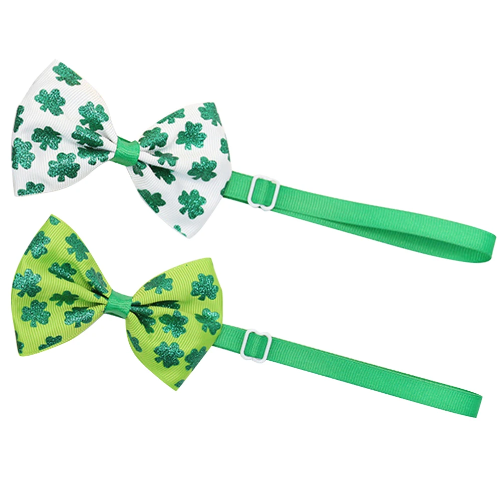 

2 Pcs Dog Accessories Patrick Style Washable Reusable Bow Ties for Dogs Collars Small Large Puppy Pet Supplies