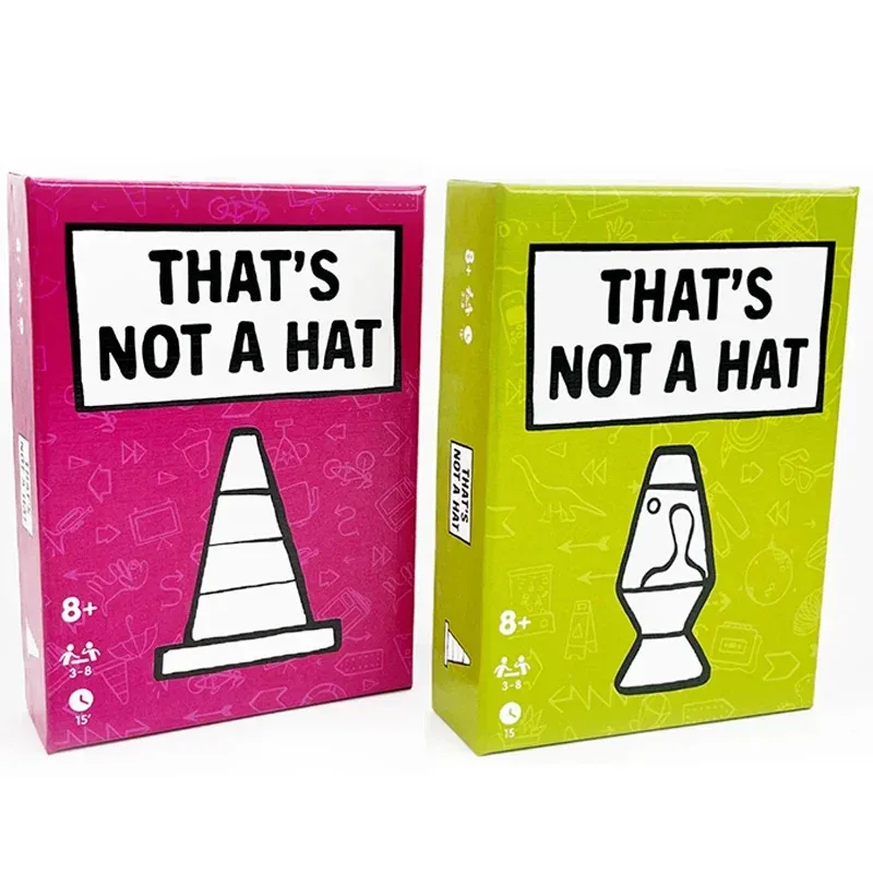 

Unique That’s Not a Hat Happy Party Game Set,Top Board Game with Basic Extended Card Game, English Tabletop Game for 3-8 Players