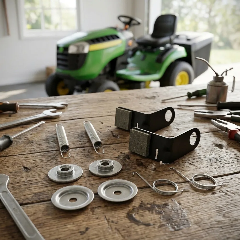 For Routine Mower Maintenance Brake Pad Kit GY21943B Replacement Metal Construction Durability Complete Hardware Included