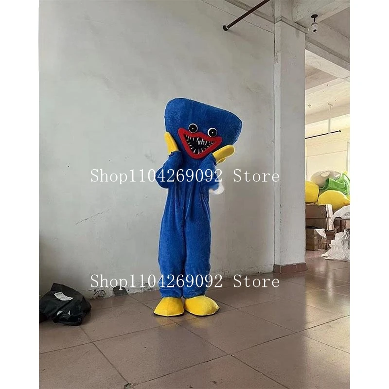 

Blue Huggy Wuggi Sausage Mouth Monster Poppy Mascot Costume Plush TVMovie Character Cosplay Costumes Birthday Party Maskote
