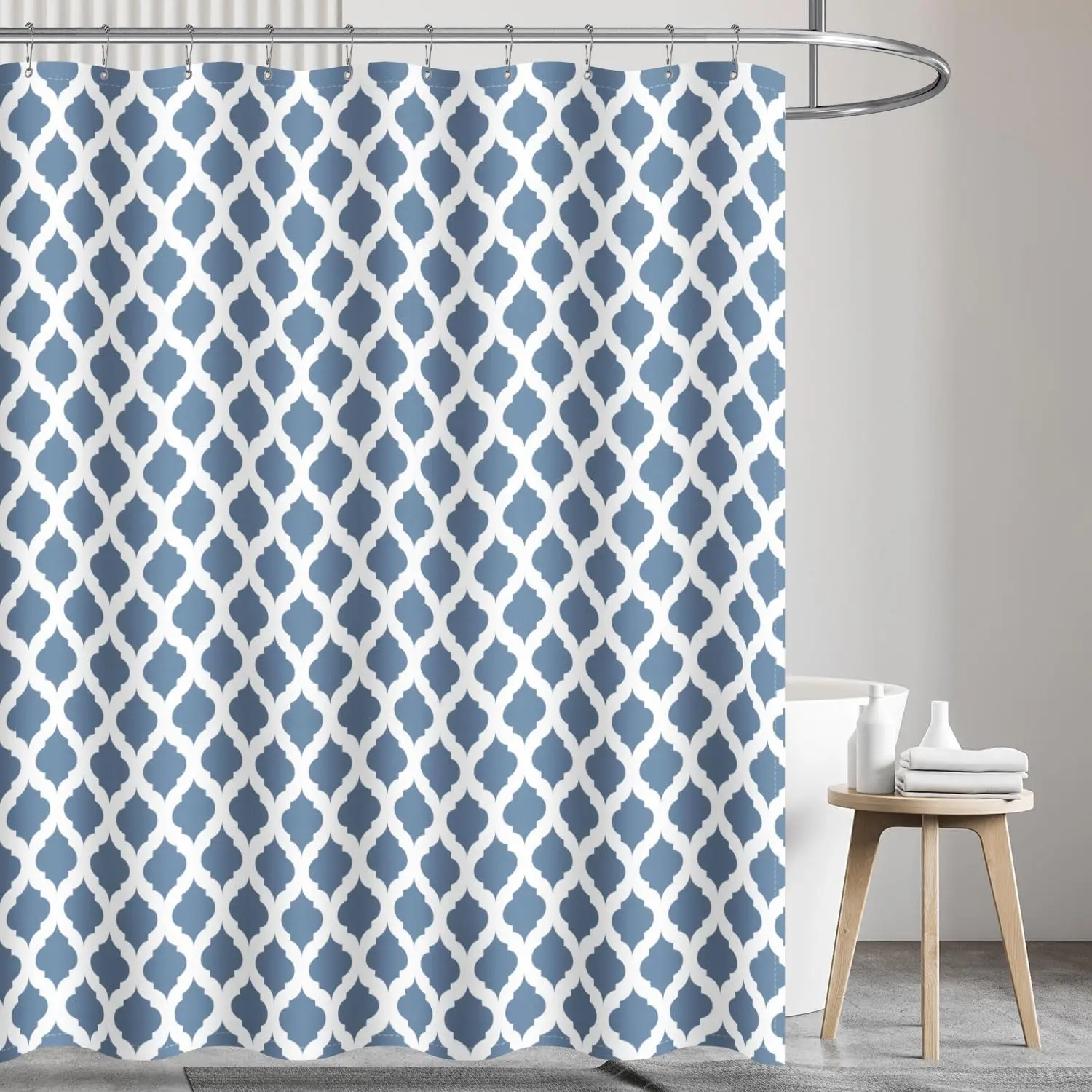 

BESBESME Boho Набор занавесок для душа середины века, водонепроницаемая ткань для декора ванной комнаты, современная машинная стирка, утяжеленный подол