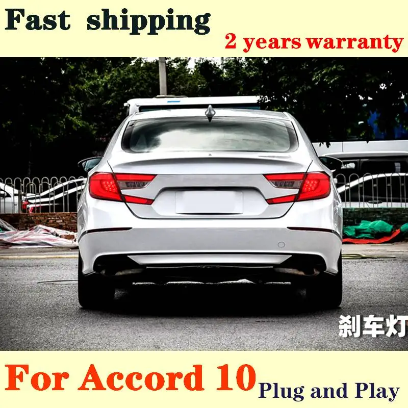 Car Styling LED Taillight For Honda Accord 10 2018 2019 Rear Fog Lamp + Brake Light + Reverse Light + Dynamic Turn Signal