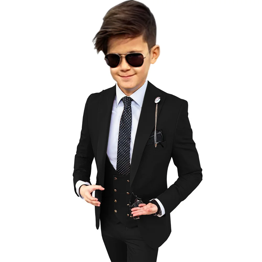 3 piece suit for kids Boys Dress Wedding Party School Event New Year Dress Jacket Pants Vest