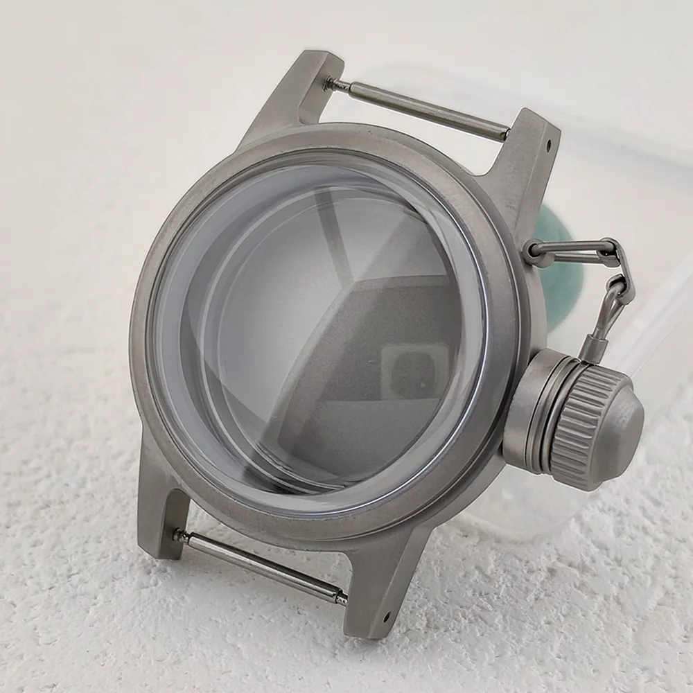 36MM Frog watch case 316L stainless steel sandblasted sapphire domed glass For NH35/NH36 10bar waterproof Men's NH35 watch case