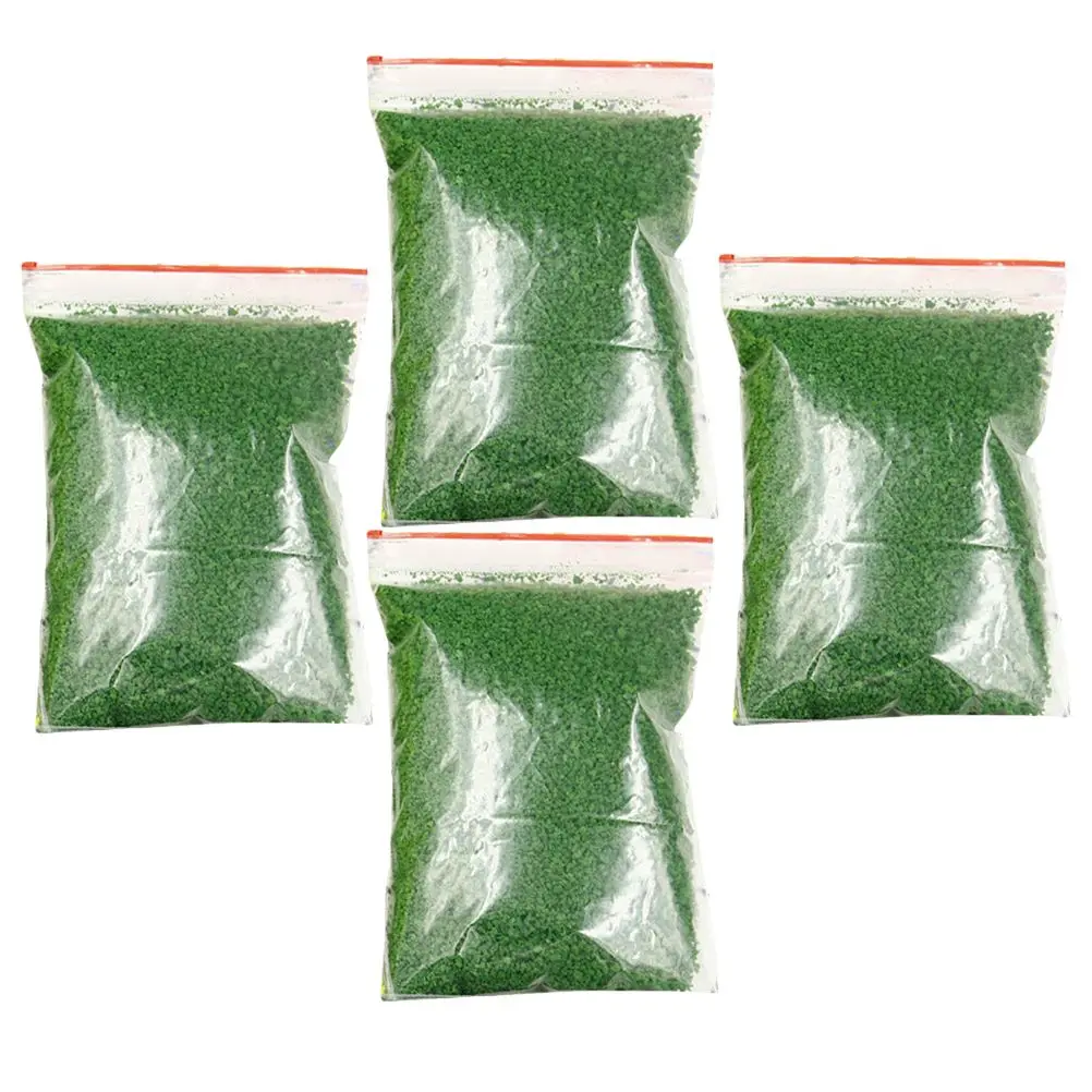 4Pcs Bonsai Materials Craft Grass Static Green Flocking Powder Model Railway Landscape Buildings Miniature Trees Fake Moss