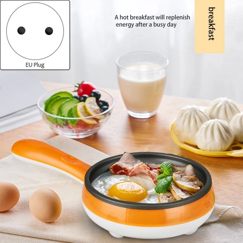 Multifunction Mini Electric Boiled Egg Cooker Boiler Food Fried Steamer Steak Non-Stick Frying