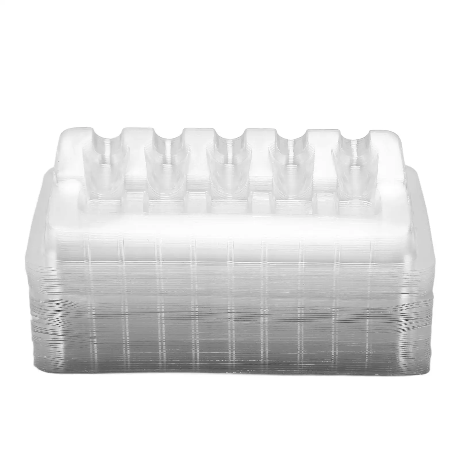 

50pcs Disposable Transparent Tattoo Cartridge Needle Trays - Sterile Plates for Professional Use