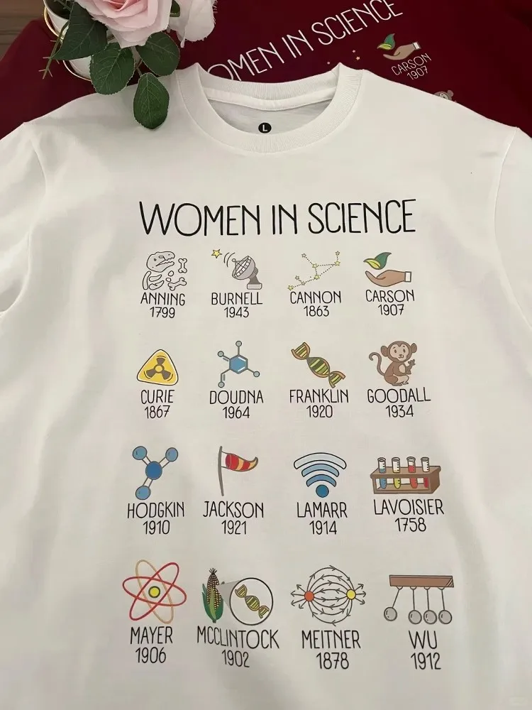 Women's Summer Short Sleeve T-Shirt Scientific Research Display Casual Fashion Creative Fun Print Unisex Youth Teens