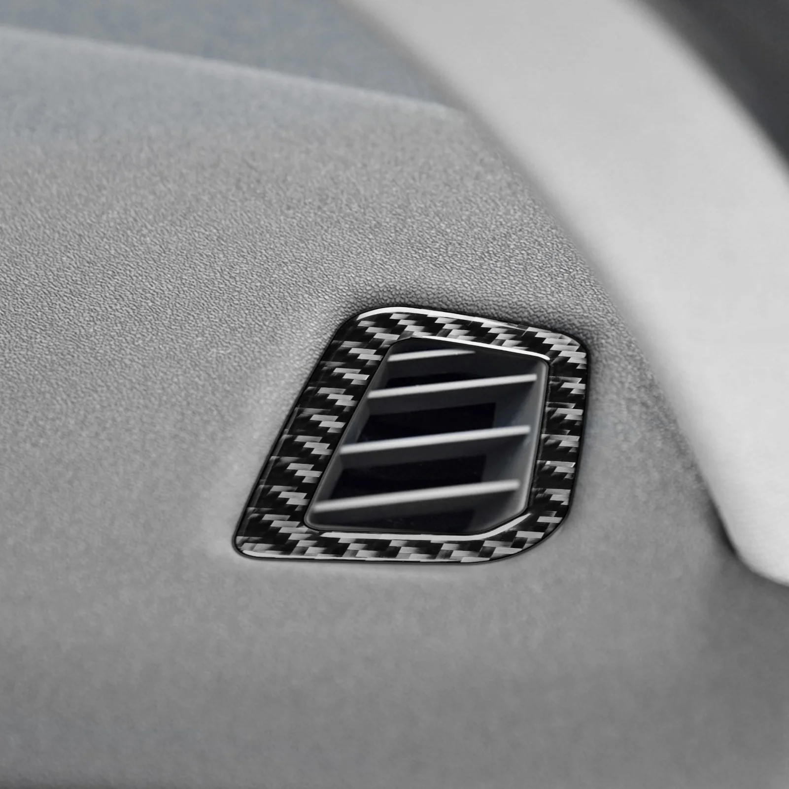 For Land Rover Discovery Sport 15-19 Car Carbon Fiber Dashboard Defrost Air Vent Trim Frame Interior Decor Accessories Stickers