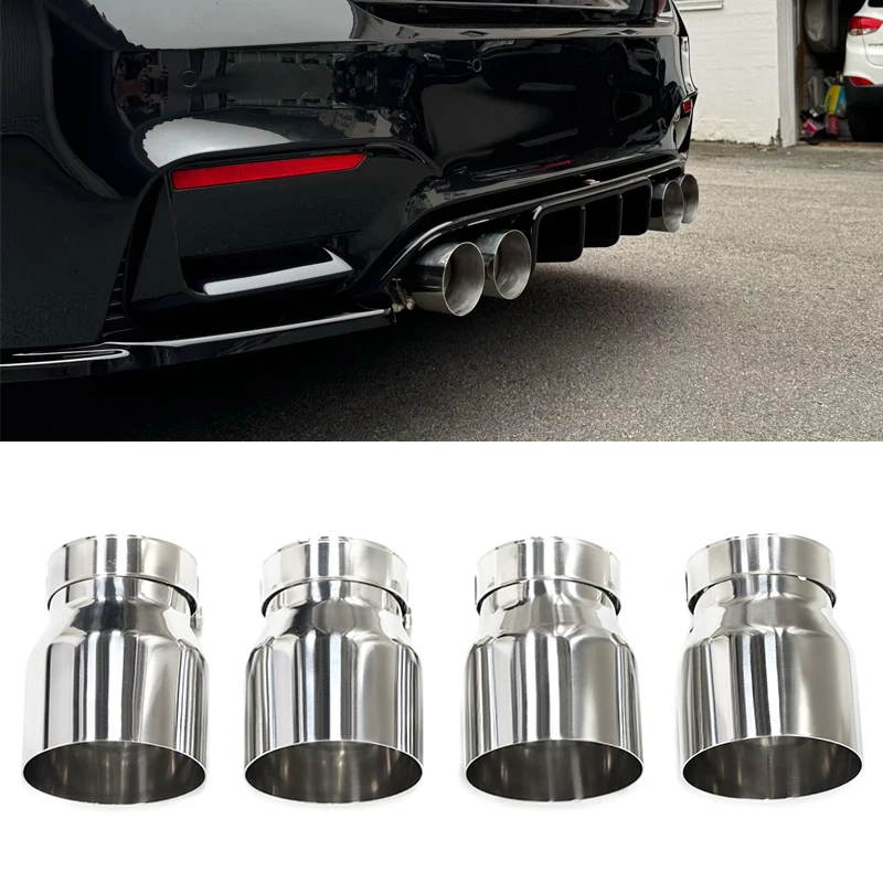 4 Pieces/lot Stainless Steel Exhaust Tips For BMW F87 M2 F80 M3 F82 F83 M4 Direct Fit Exhaust Tip Tailpipe Nozzle