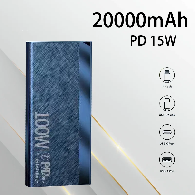

Fast Charging Power Bank Large Capacity Outdoor Portable Mobile Power Supply 2w MAh Two-way Fast Charging Mobile Power Supply