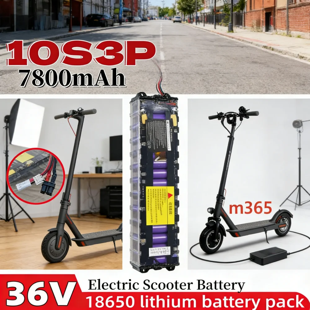 

10S3P 36V 7800mAh/10000mAh 18650 Lithium Battery Pack with Bluetooth Communication for Xiaomi M365 Scooter Pro.