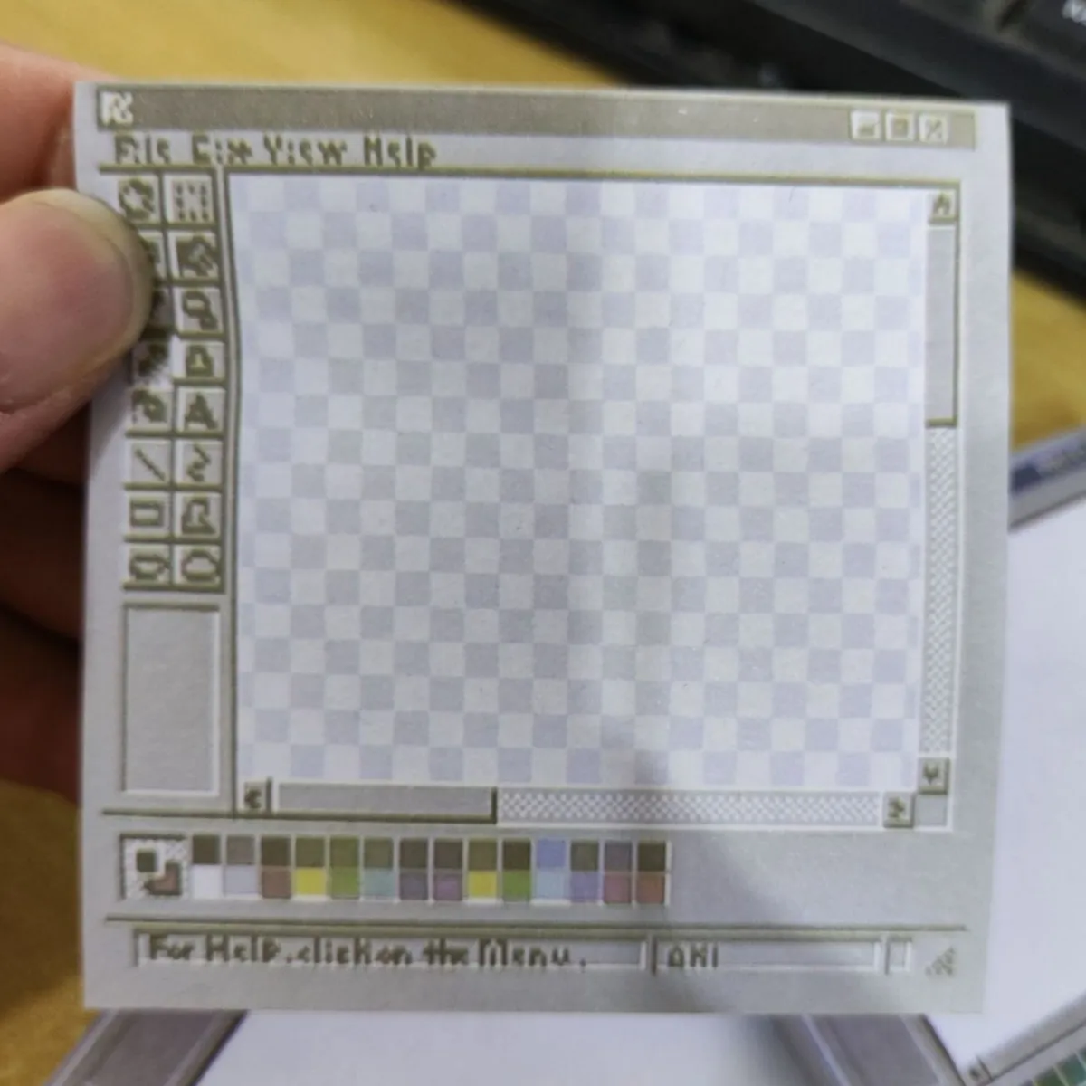 50-Page Retro Computer Drawing Tools Pattern Notepad Classic Design, Minimalist Color Scheme Back-to-School Season Notepad