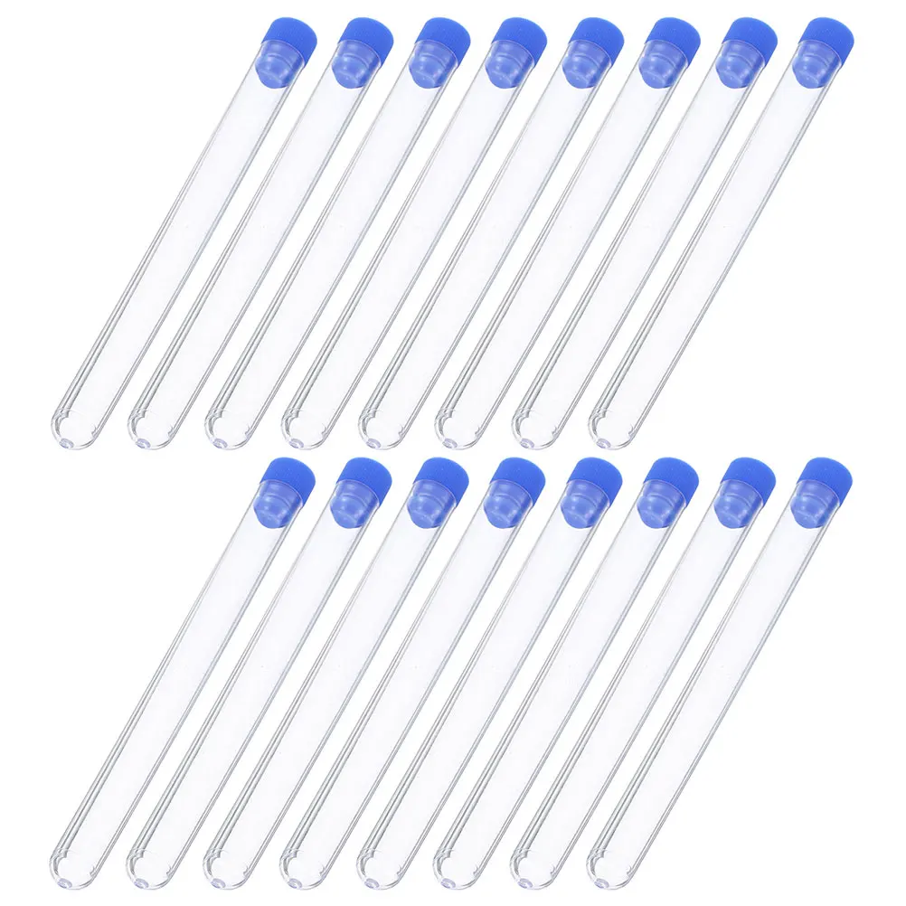 

100 Pcs Sampling Tube Small Clear Plastic Tubes Caps Scientific Experiments Test Tubular Transparent Research Fields