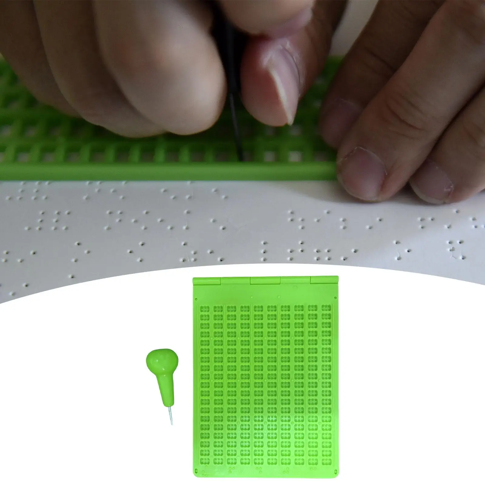 

Braille Board Practical Learning Tool Blind Education Supplies Braille Fingerboard Writing for Practice Home School Beginners
