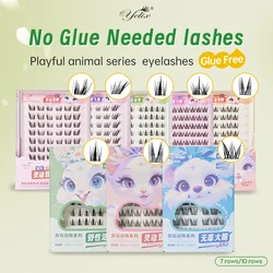 Yelix DIY Clusters Eyelashes Glue-free False Eyelashes Natural Eyelash Manga Lashes Soft False Eyelashes Daily Makeup