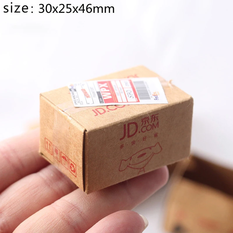 1Set Mini Carton Express Carton 1:12 Dollhouse Miniature Express Box Decor Toy