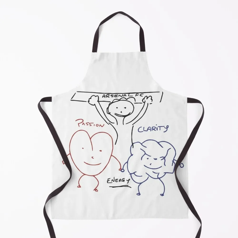 

Arteta's Passion, Clarity and Energy Whiteboard Drawing Apron Goods For Home And Kitchen New year's Apron