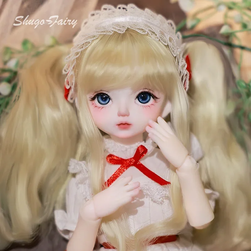 Circe B Bjd Pop 1/6 DTSN2 Blythe Reborn Twins Wit Lolita Antieke Pyjama Kant Rose Hars Figuur Poppen voor Meisjes Shugafairy