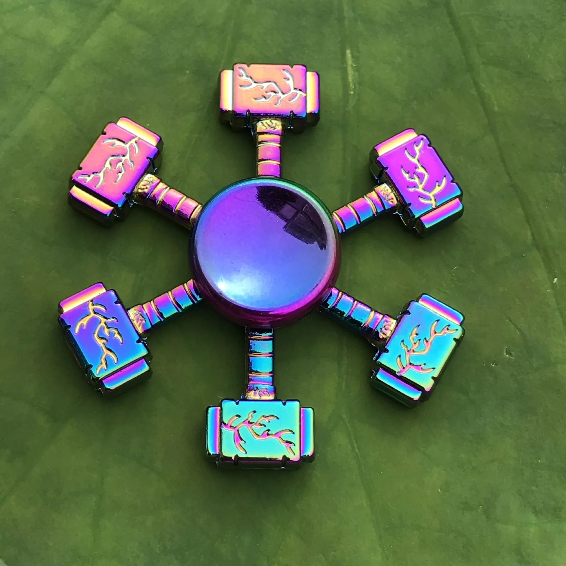 Bunter Legierungs-Fingerspinner, Metall-Fingerrotations-Ornament, Freizeit-Stressabbau-Deko, Party-Geschenk – Detail 19