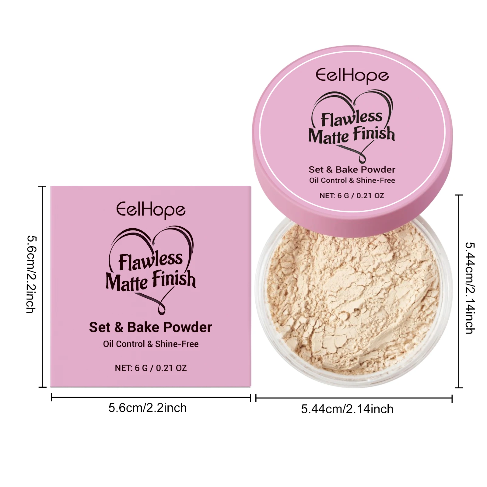 Eelhope Oil Control Setting Powder - Lightweight & Breathable Formula for a Matte Finish, Natural Non-Greasy Face Powder