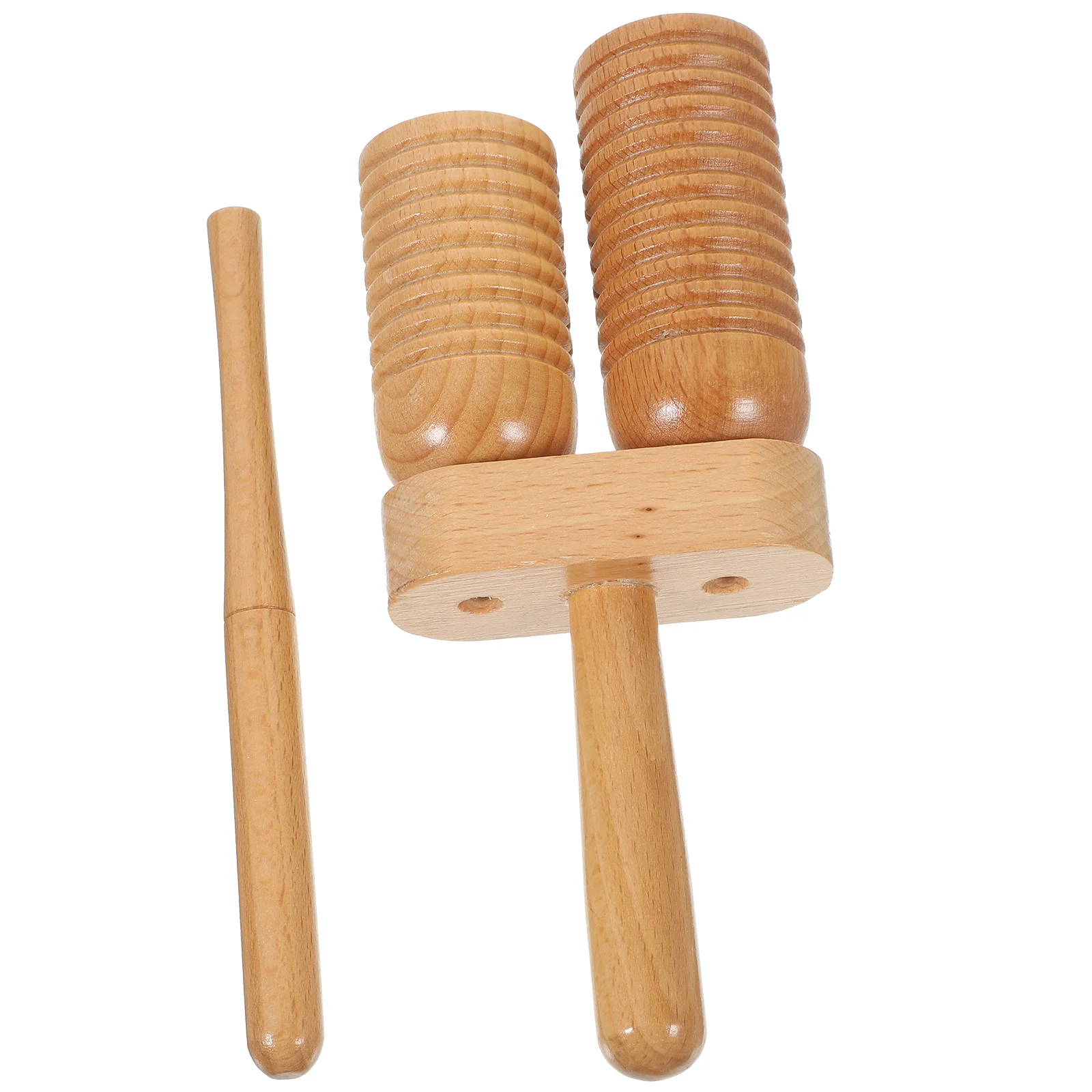 

Wood Rhythm Block Percussion Instrument for Beginner Musical Tool with Mallet Help Improve Music Interest