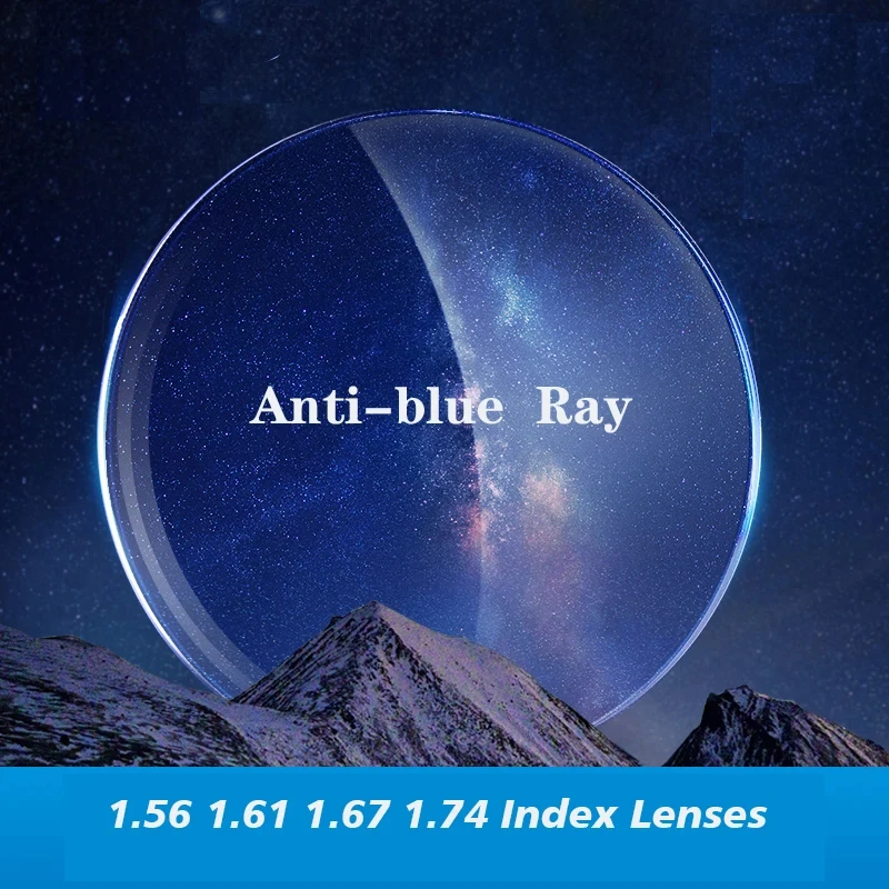 1.561.61.67 Blue light resistant prescription polystyrene resin aspherical glasses