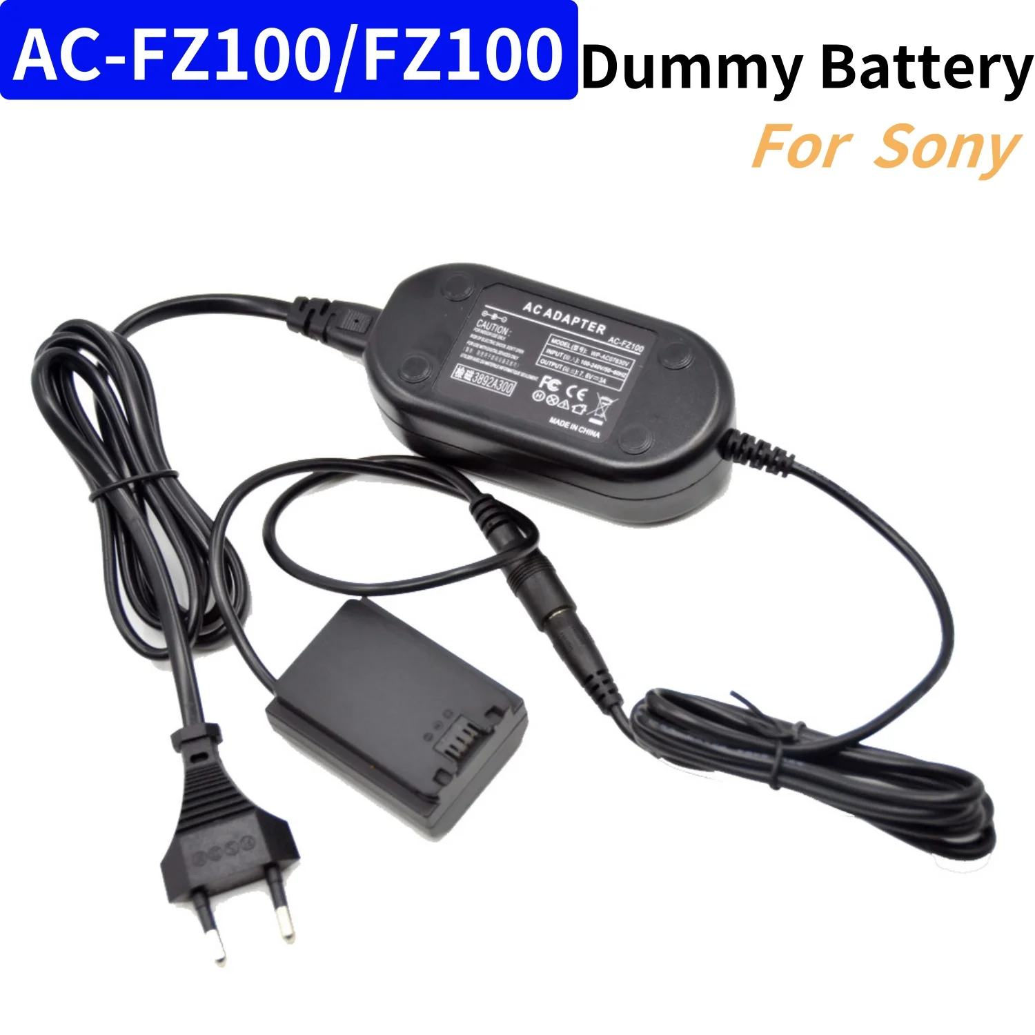 

NP-FZ100 Dummy Battery DC Coupler&AC-FZ100 AC Power Adapter For Sony A9 II A7R IV III A7III ILCE-9 ILCE-7RM3 ILCE-7M3 A7M4 A6600