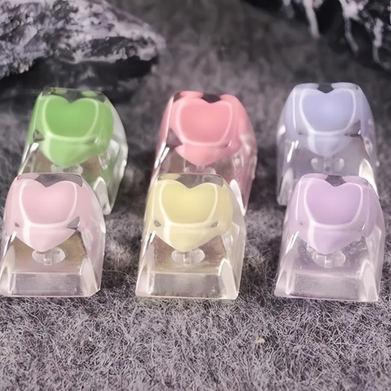 

Colorful Keycaps Customized Resin Casting Matte Translucent personality keycap Keyboard Cap for Mechanical Keyboard Accessories