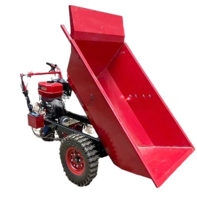 

Construction site transport cement bucket truck, power trolley self-propelled 800 kg load