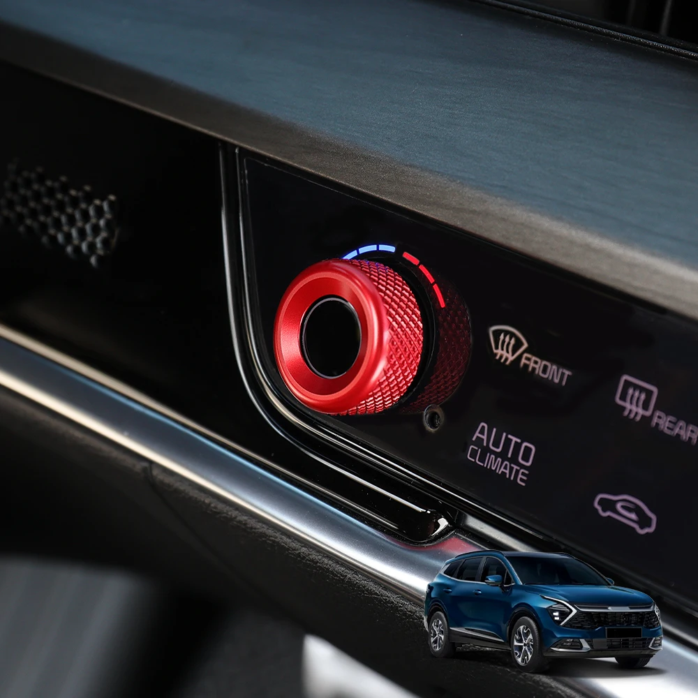 Auto-Innenraum-Zubehör Audio-Drehknopf-Ringabdeckung aus Aluminiumlegierung für KIA Carnival 2022 2023 2024 LHD/RHD