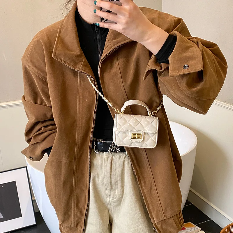 

2025 Chic Color Small Chain Bag for Women, Retro Quilted Shoulder Crossbody Purse, Multi-way Mini Bag for Work & Dating 1 3 4