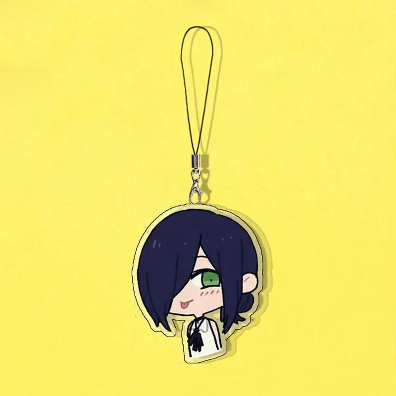 أنيمي Reze تأثيري المفاتيح Kawaii للجنسين الاكريليك كيرينغ مفتاح سلسلة سلسلة الهاتف حقيبة حلية الديكور الدعامة