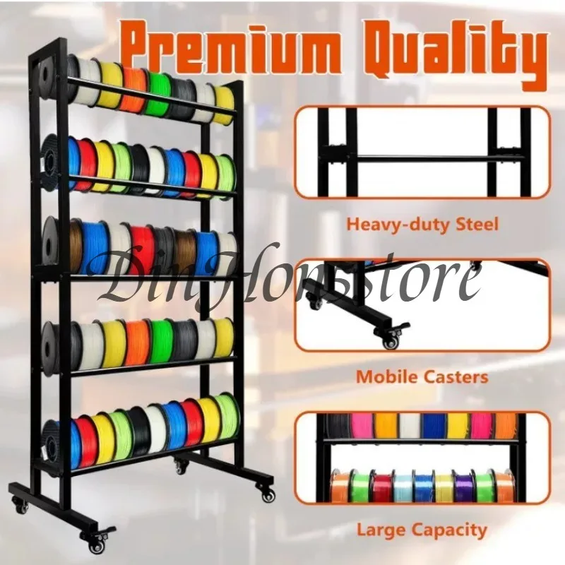 3D printing consumables holder Filament storage rack Heavy duty metal support material for rolling filament reels