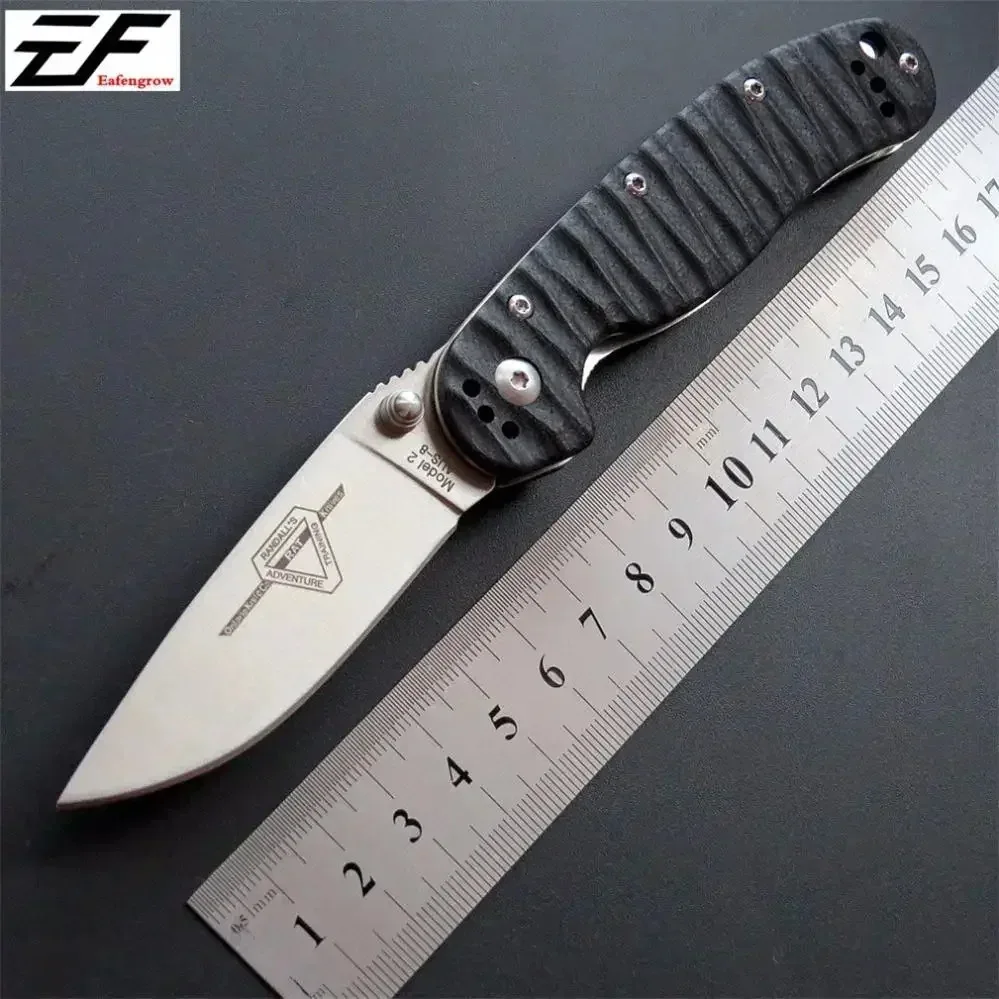 Eafengrow R2 Folding Knife With Sand Light Surface AUS-8 Blade G10 Handle Camping Outdoor EDC Tool Survival Pocket Knives