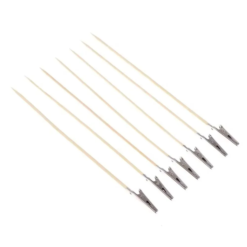 10/20PCS Metal Rubber Model Painting Stand Updated Design Modeling Tools Alligator Clip Stick Long-tailed Wood Stick Detachable
