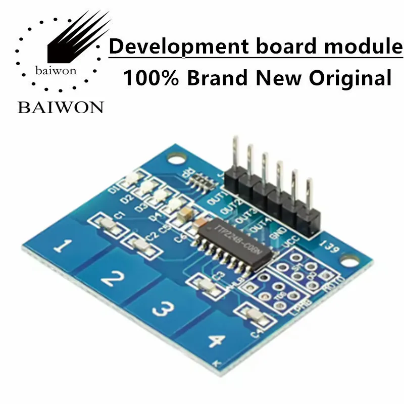 TTP224 4-channel capacitive touch switch digital touch sensor module 4-digit