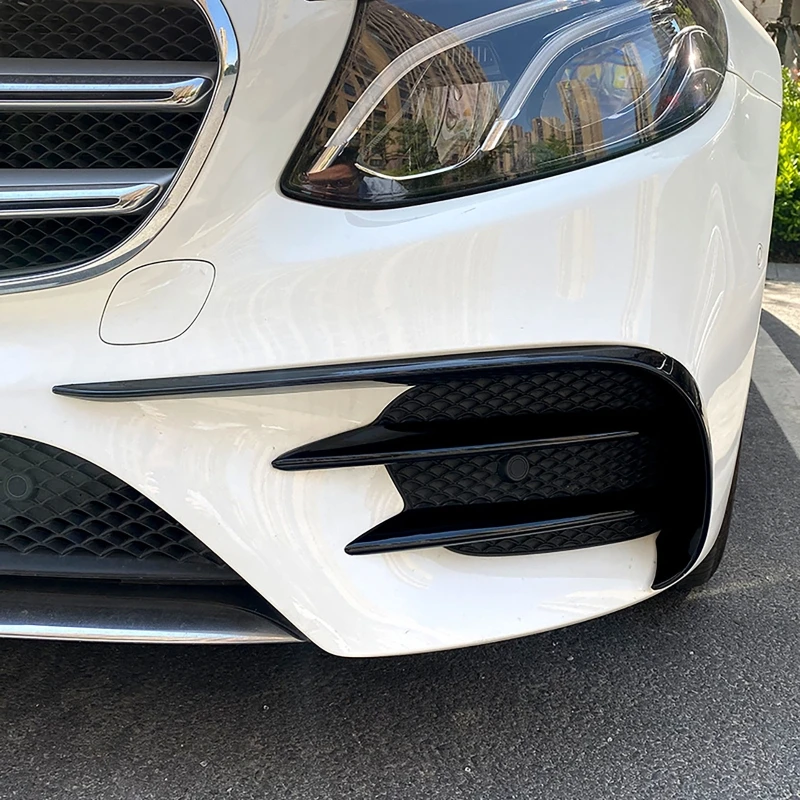 

Front Bumper Spoiler Kit Splitter Air Intake Grille Cover Strips For Mercedes Benz E W213 AMG LINE 4-Door Pre-Facelift 2016-2020