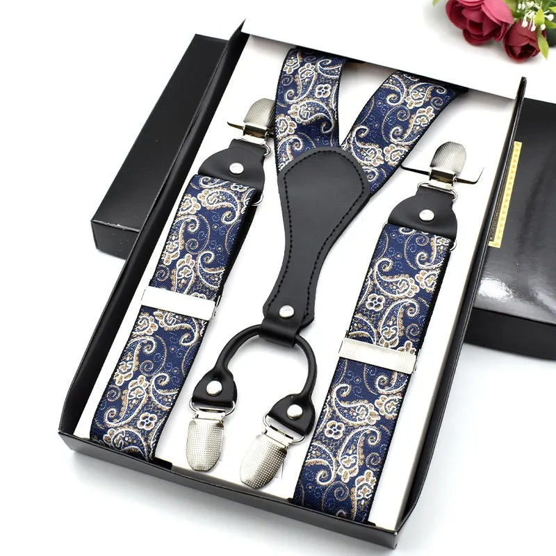 3.5 X 120cm 4 Clips Suspenders Men Elastic Adjust Male Suspensorio Braces Tirantes Hombre Suspensores Hombre Interior
