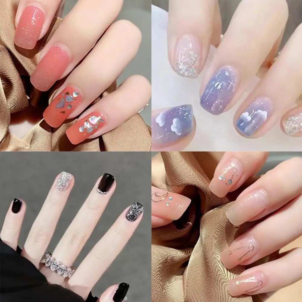 Nail Stickers Semi Cured uñas gel Nail Strip Sticker Gel Wraps Cured Waterproof Nail Polish Gel Nail Decals Lamp P2K3