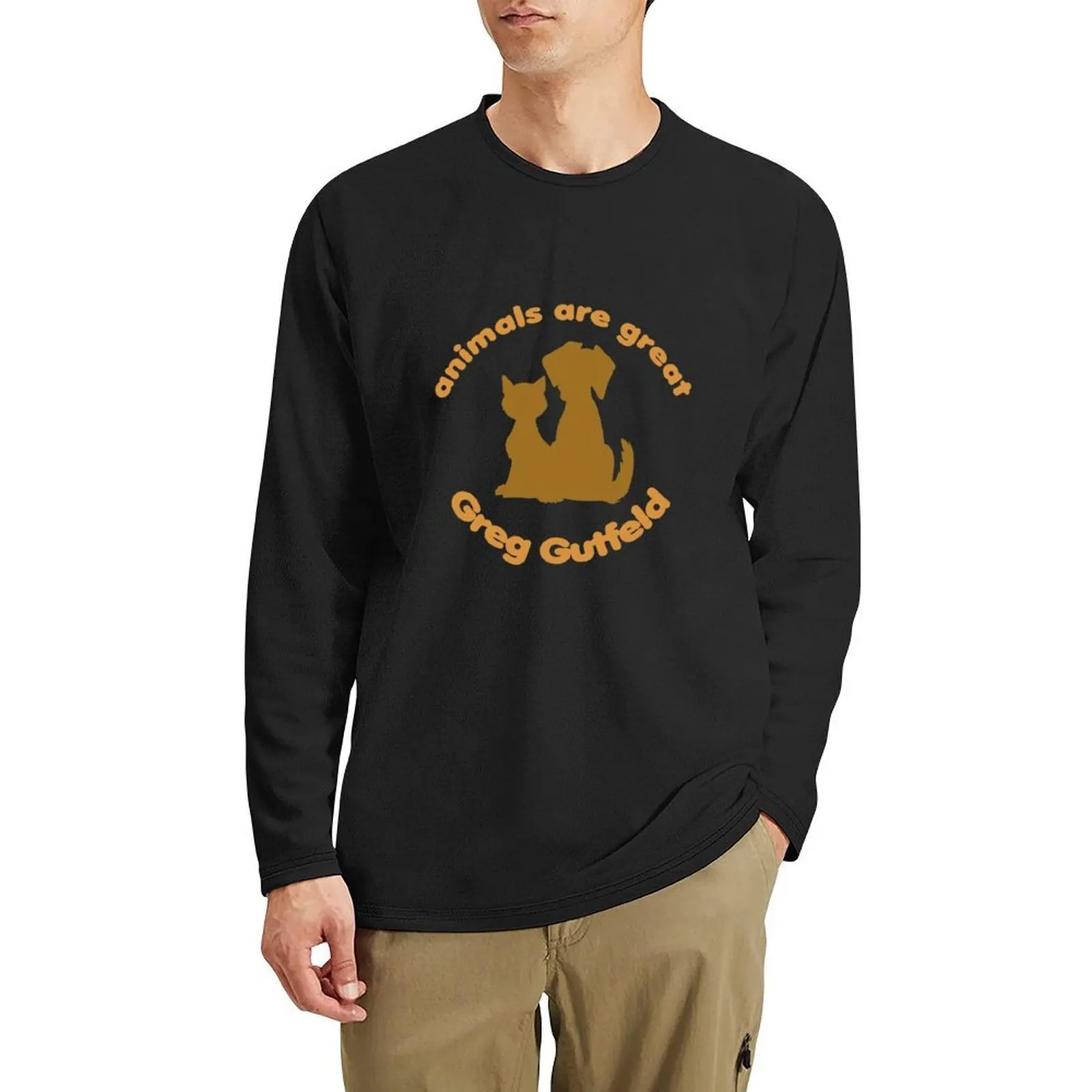 

Greg Gutfeld, Animals Are Great a gift for greg lovers and animals Long T-Shirt graphics t shirt mens t shirt graphic