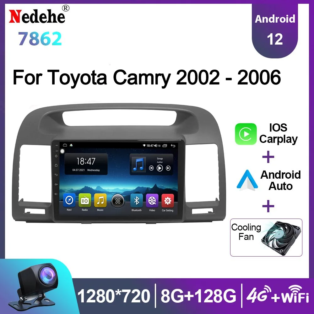 

Car Radio Stereo Android 12 Carplay For Toyota Camry 2002 2003 2004 2005 2006 Multimedia Autoradio 2 Din Audio GPS Navi Wifi DSP