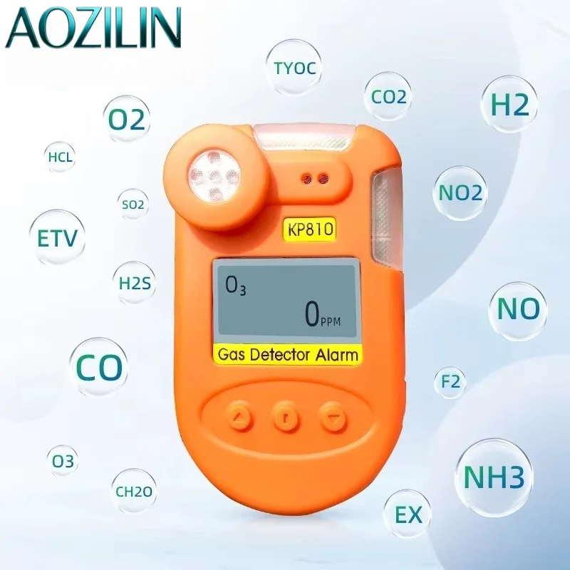 AOZILIN Single O2 Gas Detector 5-Year Service Life BW Clip Oxygen Monitor For Confined Space Gas Detection