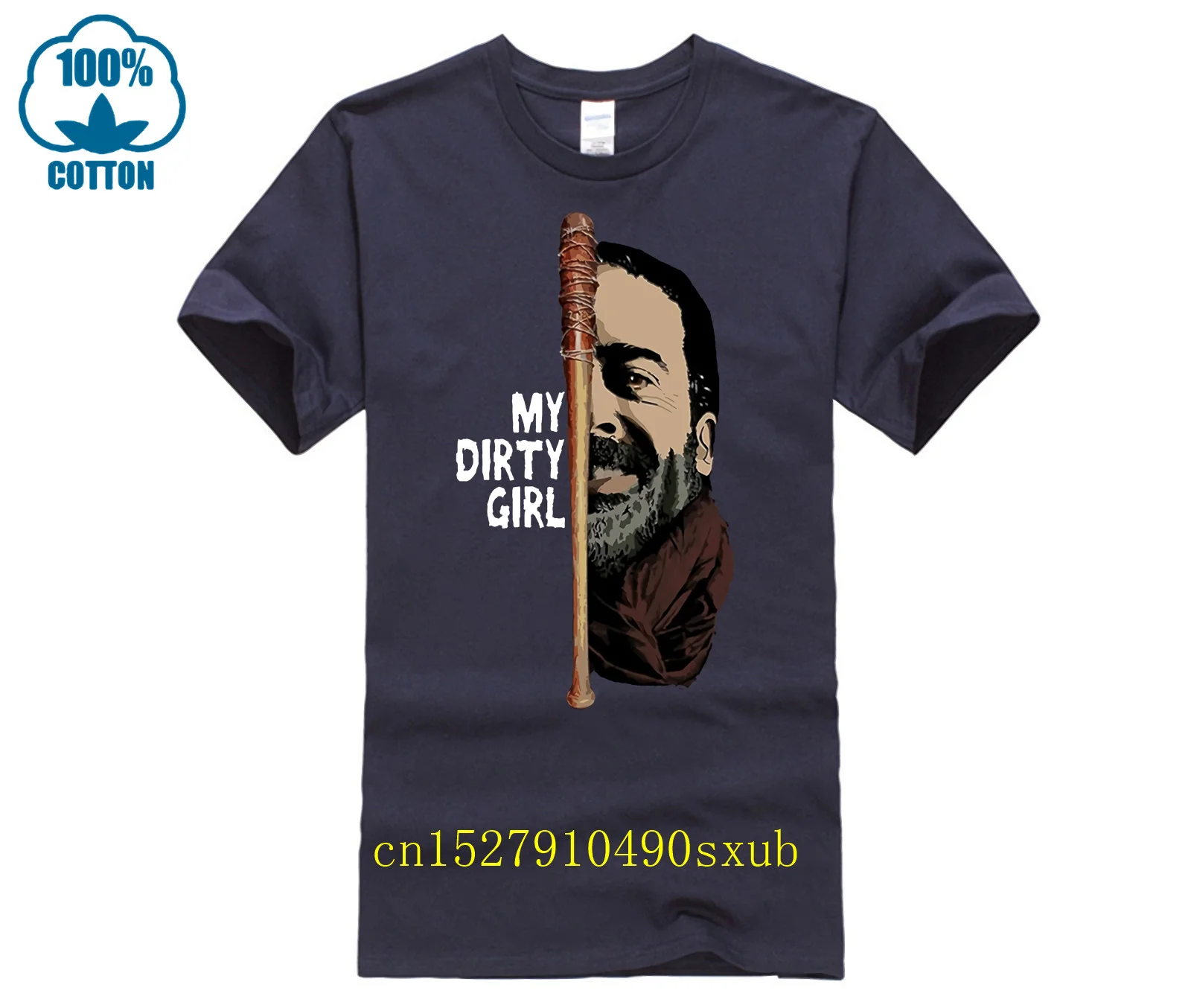 تي شيرت The Walking Dead Negan Lucille تي شيرت رجالي تلفزيوني برقبة دائرية وأكمام قصيرة تي شيرت ملابس شخصية علوية باللون الأسود #6