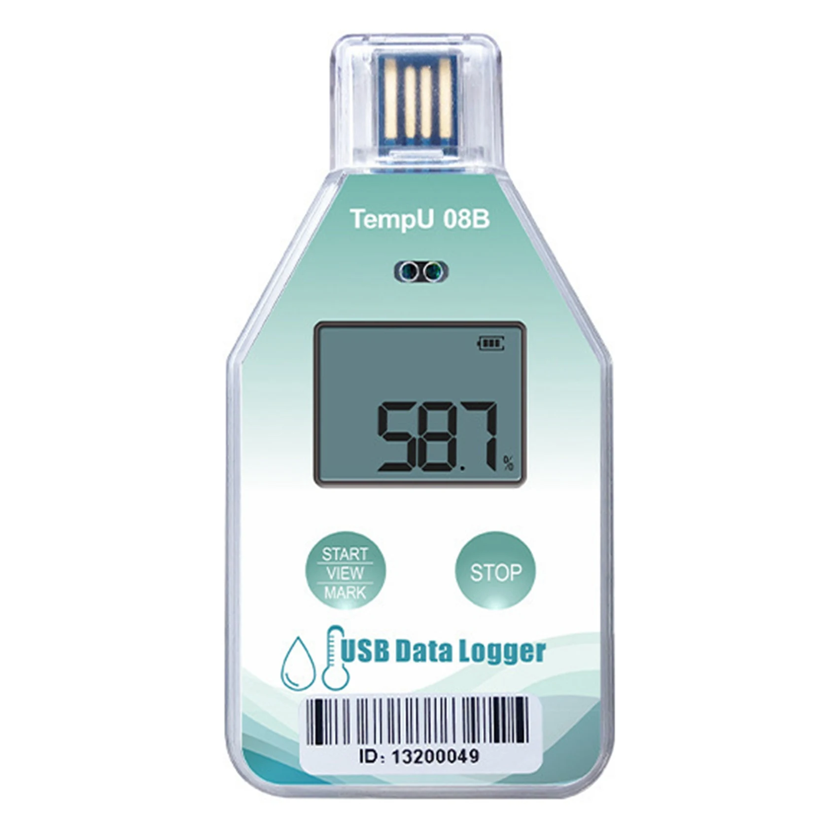 

TempU08B Temperature Data Logger 32000 Capacity PDF Report Support Reuse IP67 Temperature Recorder Cold Chain Recorder