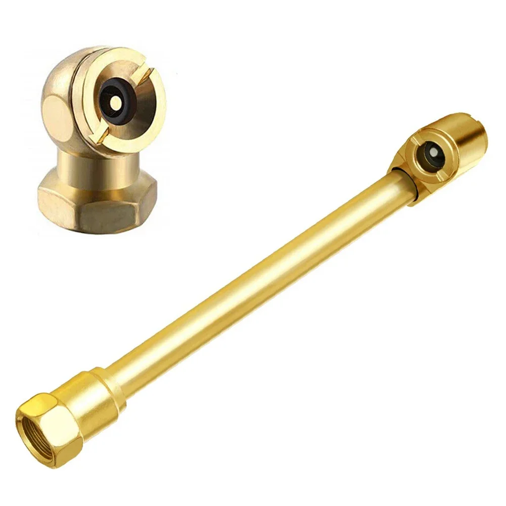 2pcs/set 1/4NPT Car Tire Valve Clip Pump Nozzle Clamp Solid Brass Quick Connect The Inflation Connector Inflator Pump Adapter