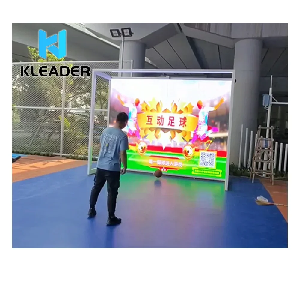 

Интерактивные игры Тренажер футбольных ворот Kinect Sports Dribbleup Футбольная игра Проекция пола AR Интерактивный футбольный симулятор